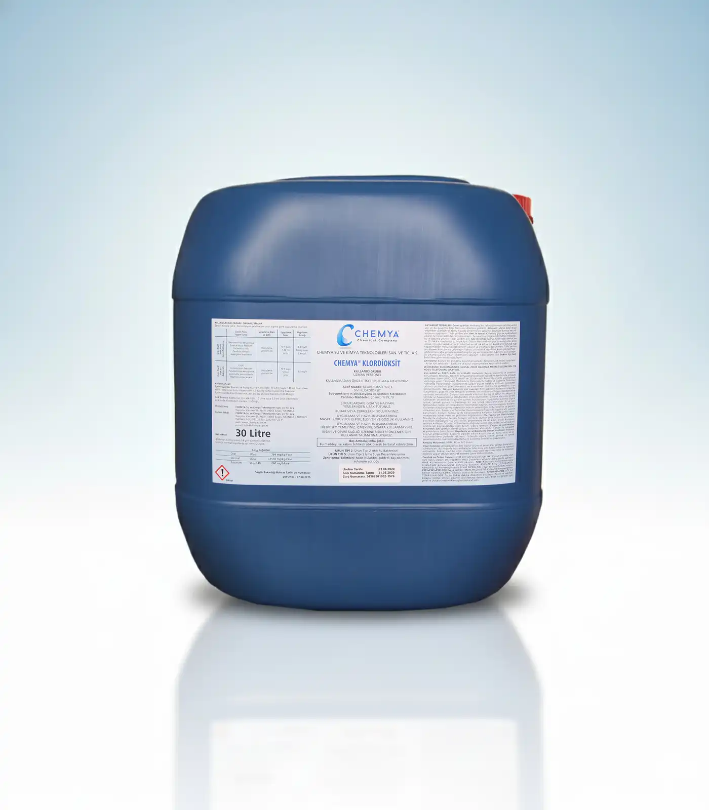 Klordioksit Chemya 30 Litre Klordioksit Chemya 30 Litre
